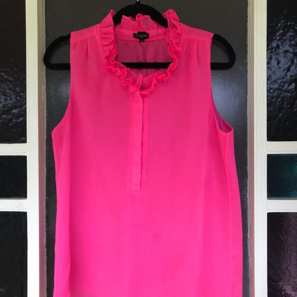 COPY - J. Crew flowy pink sleeveless top